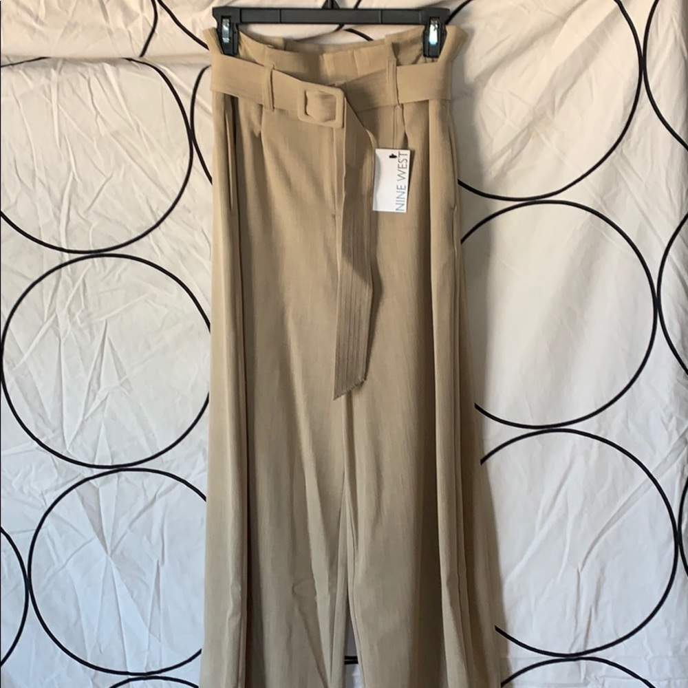 NWT High waisted wide legged slacks. Nine West